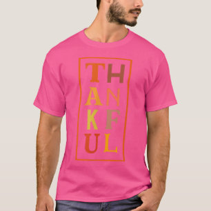 Thankful Casual Fun Letter Print Graphic T-Shirt