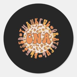 Thankful Certified Nursing Assistant Thanksgiving  Classic Round Sticker