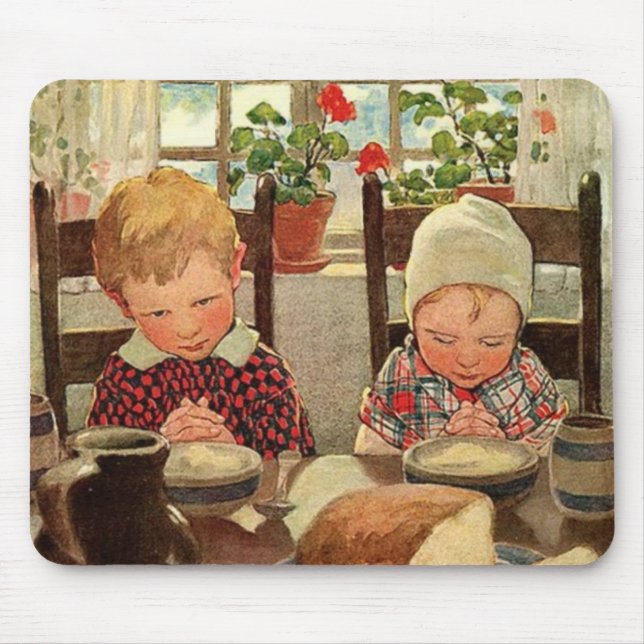Thankful Children by Jessie Willcox Smith Mouse Pad (Front)