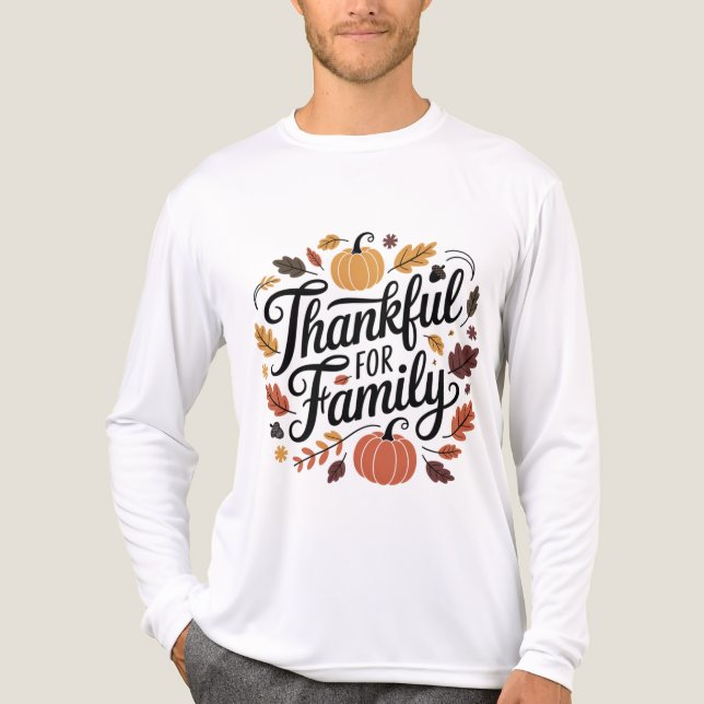 Thankful Christmas 2025 Family Gift T-Shirt Tri-Blend Shirt (Front)