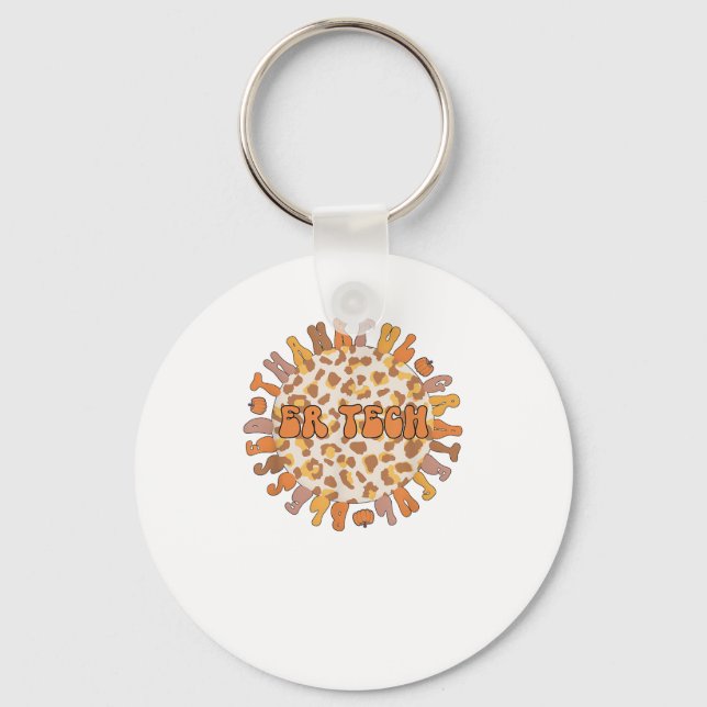 Thankful ER Tech Thanksgiving Emergency Room Tech  Key Ring (Front)