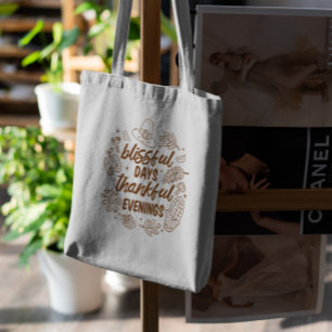 Thankful Evenings Thanksgiving Tote Bag