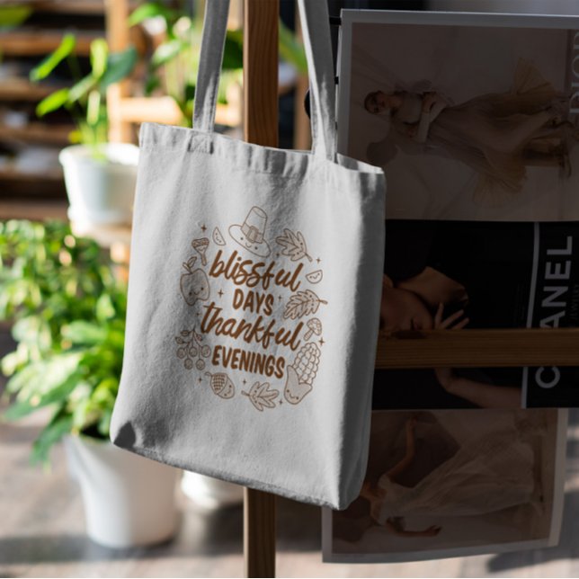Thankful Evenings Thanksgiving Tote Bag (Creator Uploaded)
