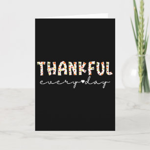 Thankful Everyday Fall Leaves Thanksgiving Autumn  Card