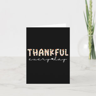 Thankful Everyday Fall Leaves Thanksgiving Autumn Card