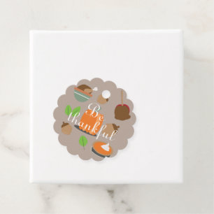 Thankful Fall Pumpkin Pie Turkey Dinner Treats Favour Tags