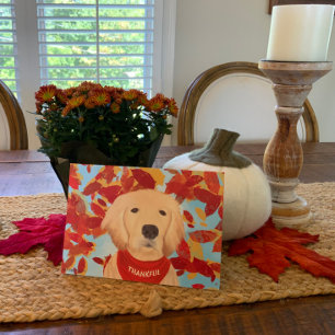 Thankful - Falling Into My Life Thanksgiving Card