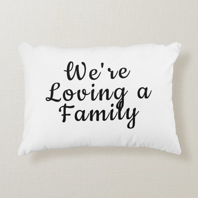 Thankful Family Accent Throw Pillow  (Front)