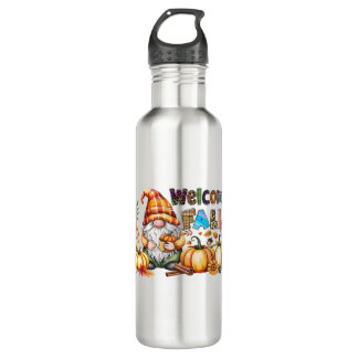 Thankful & Fly Turkey – Colorful Urban Cartoon Ove 710 Ml Water Bottle