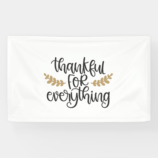 Thankful for Everything Thanksgiving Funny  Banner (Horizontal)