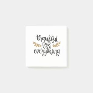 Thankful for Everything Thanksgiving Funny  Post-it Notes