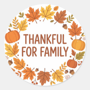 Thankful For Family Sticker