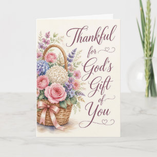 Thankful for God's Gift of You Birthday Card