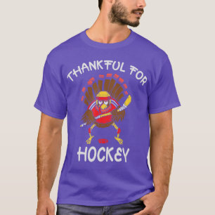Thankful For Hockey Turkey Sport Love Thanksgiving T-Shirt
