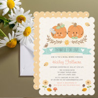 Thankful For Love Cute Pumpkin Bridal Shower
