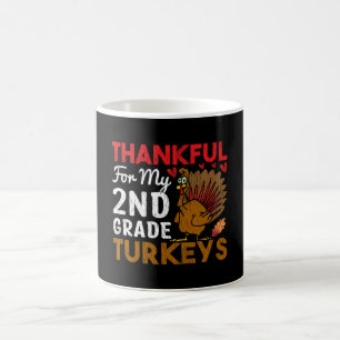Thankful For My 2nd Grade Turkey Thanksgiving Coffee Mug