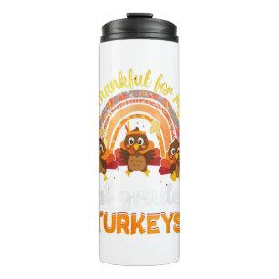 Thankful For My First Grade Turkeys Thanksgiving 1 Thermal Tumbler