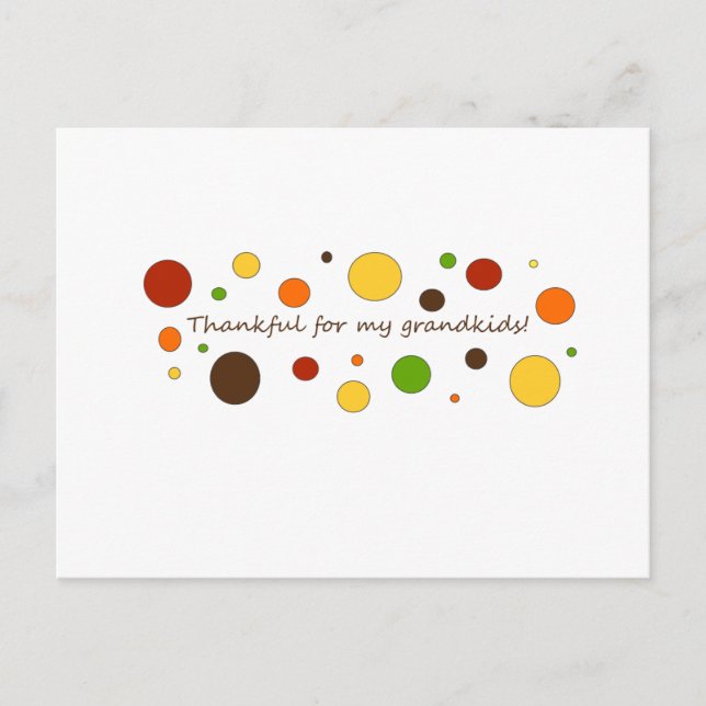 Thankful for my grandkids postcard (Front)