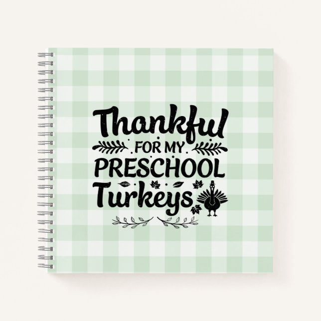 Thankful For My Preschool Turkeys – Teacher Notebook (Front)