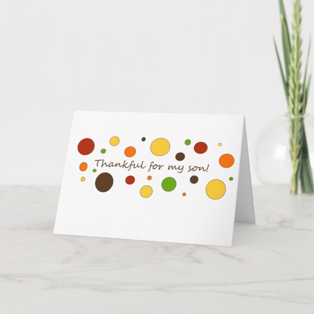 Thankful for my son holiday card (Front)