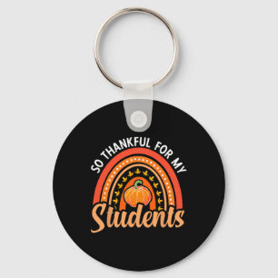 Thankful For My Students Teacher Thanksgiving Teac Key Ring