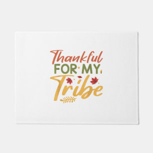 Thankful For My Tribe Thanksgiving Halloween Costu Doormat