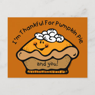 Thankful For Pie Custom Postcard