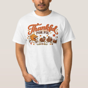 Thankful for Pie Funny Thanksgiving Turkeys T-Shir T-Shirt