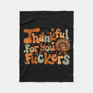 Thankful For You Forers, Funny Thanksgiving Fleece Blanket