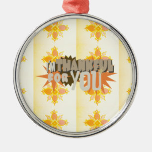 Thankful for you metal tree decoration