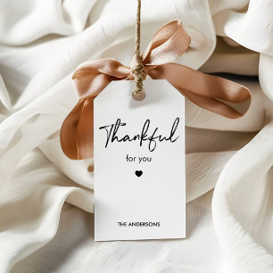 Thankful for You    Minimalist Modern Gift Tags