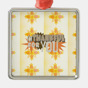 "Thankful For You" Ornament: A Symbol of Love Metal Tree Decoration