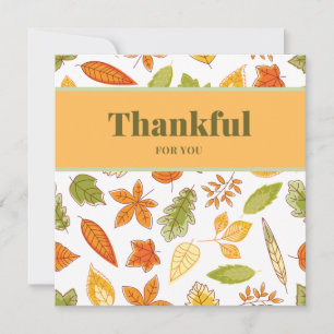 Thankful for You, Thanksgiving Card