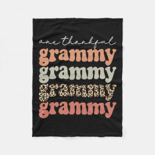 Thankful Grammy Autumn Tree Fall Leaves Thanksgivi Fleece Blanket