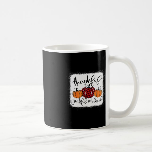 Thankful Grateful and Blessed Pumpkin Fall Thanksg Coffee Mug (Right)