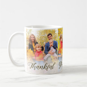 Thankful Grateful Blessed 3 Family Photo Coffee Mug