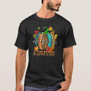 Thankful Grateful Blessed Auntie Pumpkin Thanksgiv T-Shirt