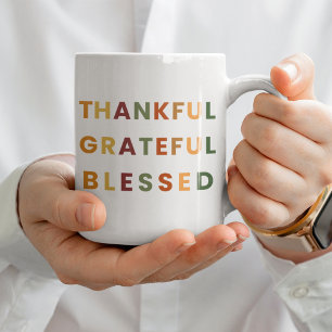 Thankful Grateful Blessed – Autumn Colours Coffee Mug
