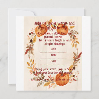 Thankful Grateful Blessed Autumn Save The Date