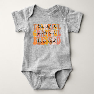 Thankful Grateful Blessed Baby Bodysuit