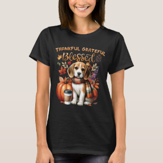 Thankful Grateful Blessed Beagle T-Shirt