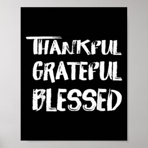 Thankful Grateful Blessed Christmas Shirts For Men Poster