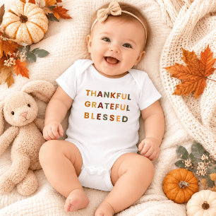 Thankful Grateful Blessed – Fall Baby Bodysuit