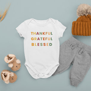 Thankful Grateful Blessed – Fall Baby Bodysuit