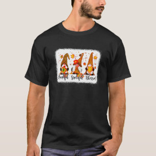 Thankful Grateful Blessed Fall Gnomes Autumn Thank T-Shirt
