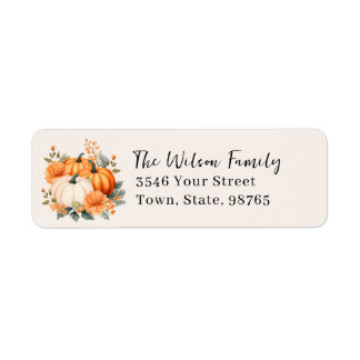 Thankful Grateful Blessed Fall Pumpkin Custom Name