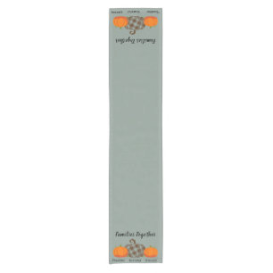 Thankful Grateful Blessed Families Together Short Table Runner