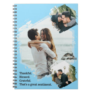 Thankful Grateful Blessed Family Photo Notebook