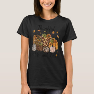 Thankful Grateful Blessed For Women Halloween Pum T-Shirt