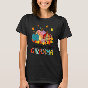 Thankful Grateful Blessed Gramma Pumpkins Thanksgi T-Shirt